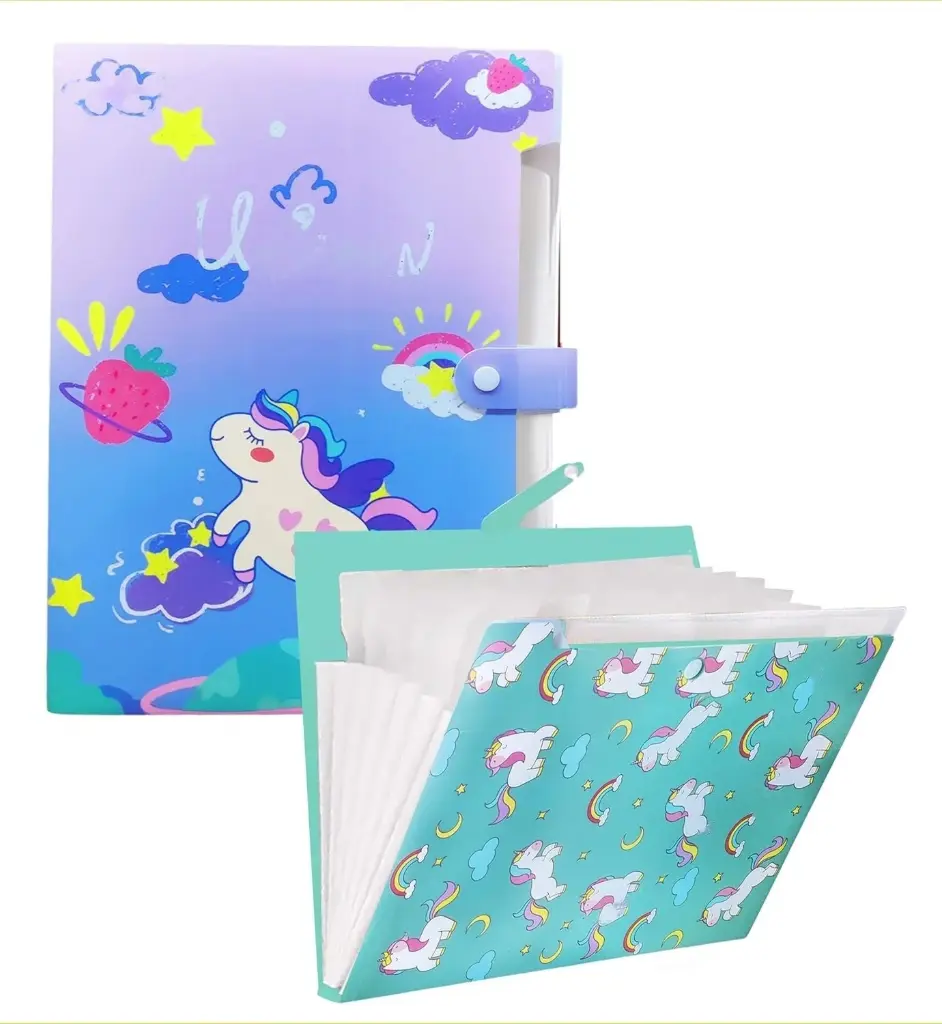 [KBS-419] Unicorn Button File Folder with Button Lock