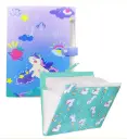 Unicorn Button File Folder with Button Lock