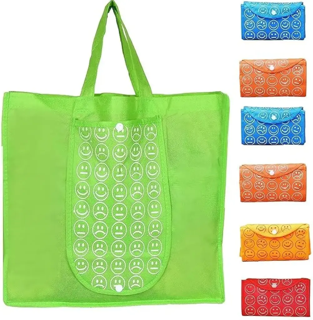 [KBS-732] Foldable Smiley Shopping Bag