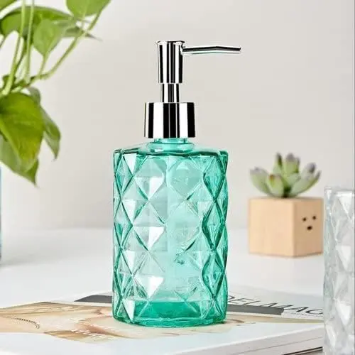 Glass Liquid Soap Dispenser for Bathroom